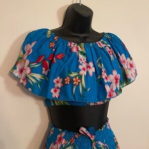 Floral Blue Two-Piece Set